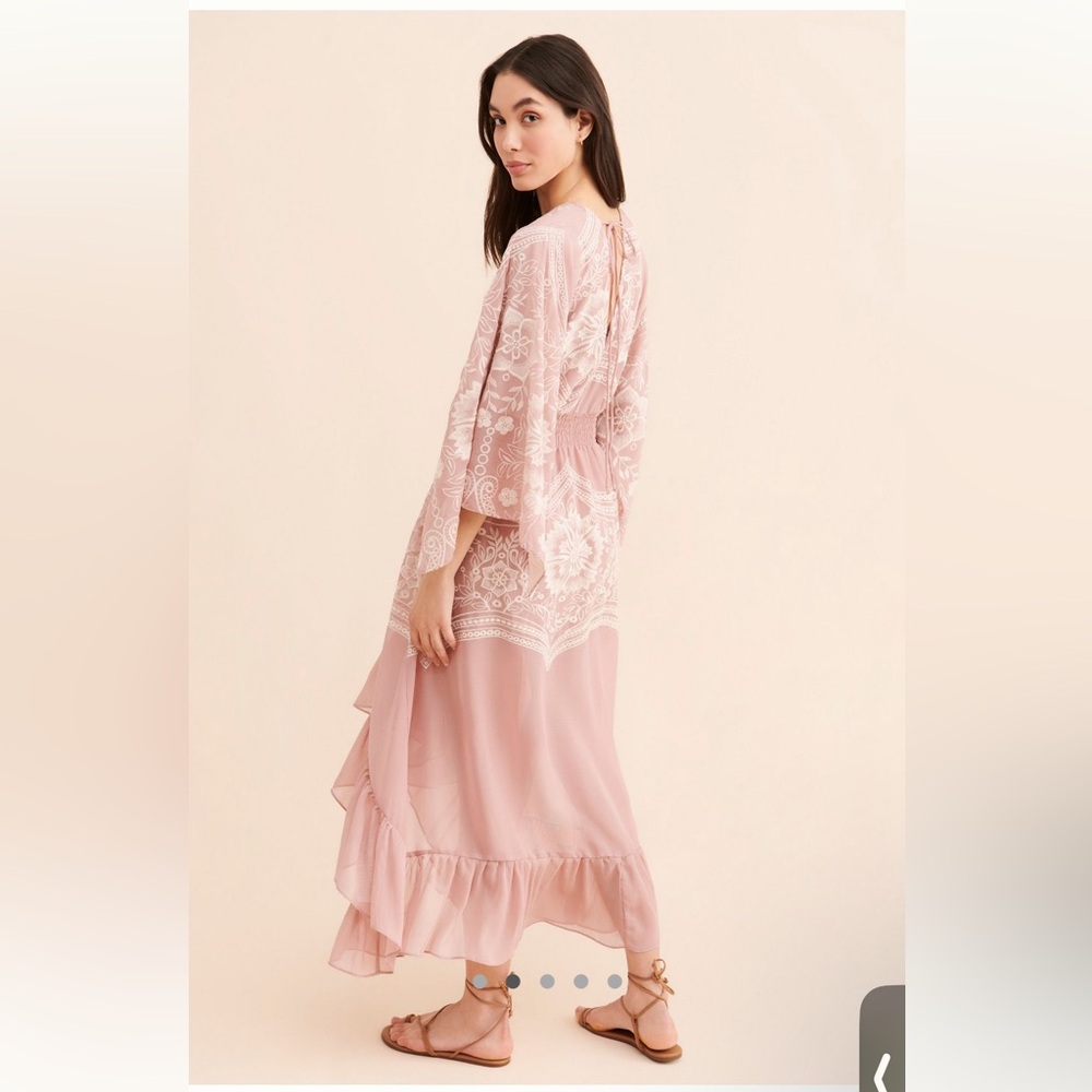 Anthropologie Embroidered Ruffle Dress - Picture 2 of 4